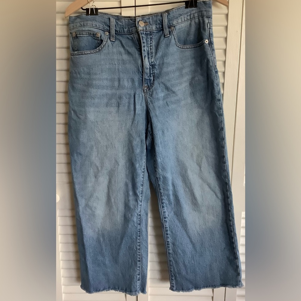 J Crew High Waisted Wide Leg Crop